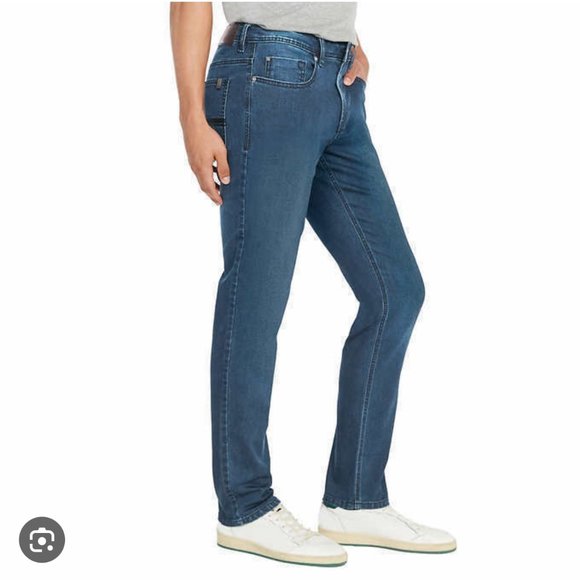 Buffalo David Bitton Axel Slim Fit Stretch Jeans Mens Sz 38x32 Dark Wash Denim - Picture 1 of 14